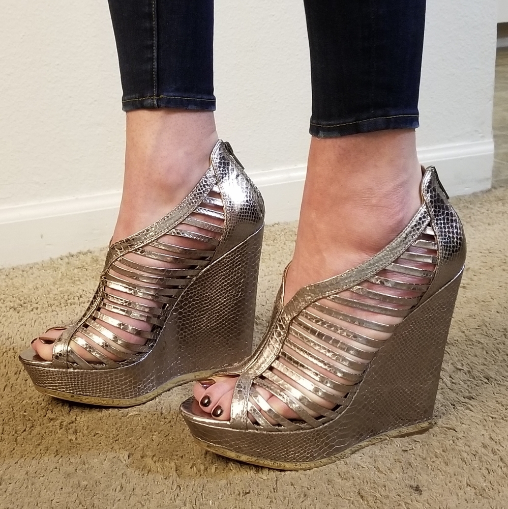 Steve Madde - Wresse, Silver Platform Wedges